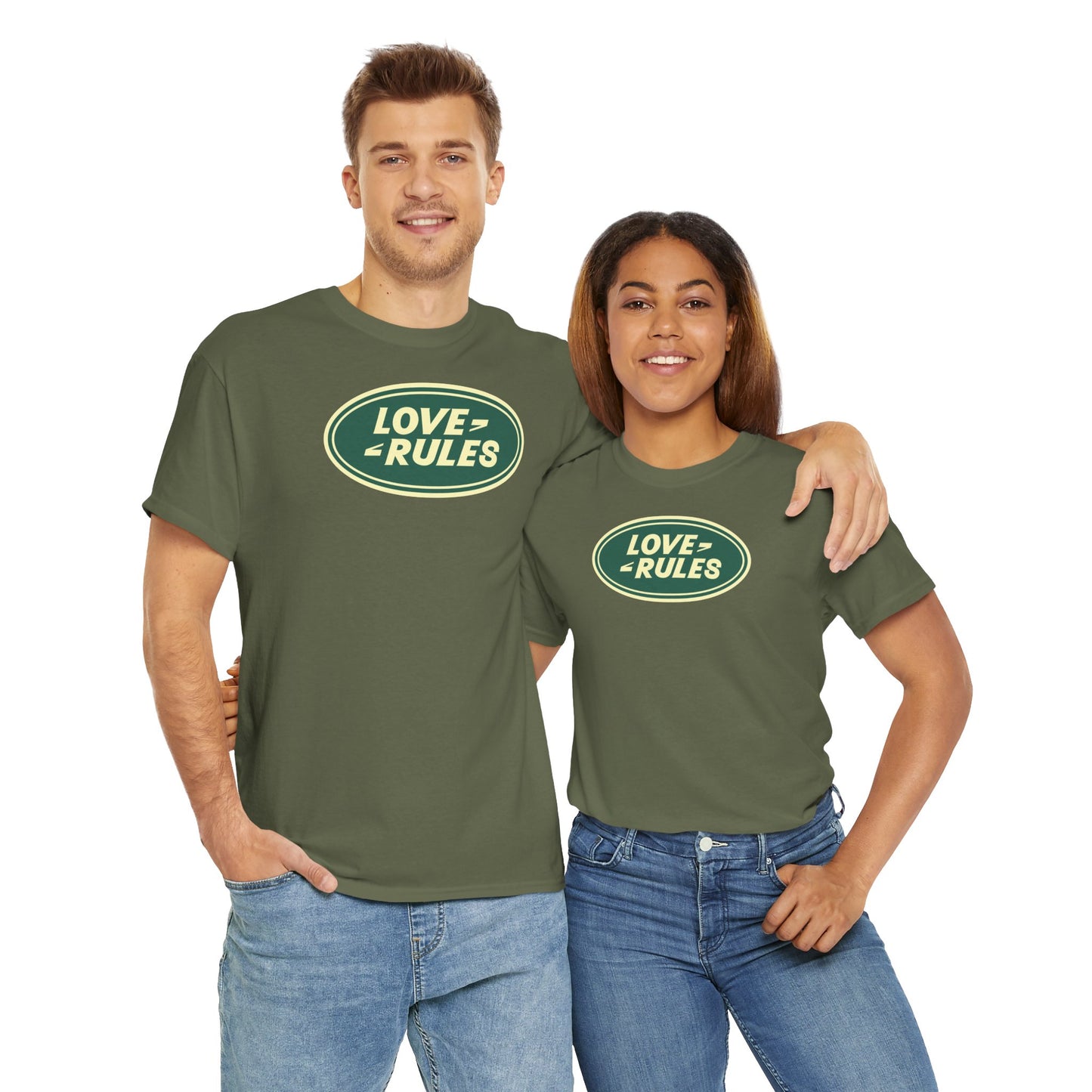 LOVE RULES Unisex Heavy Cotton Tee