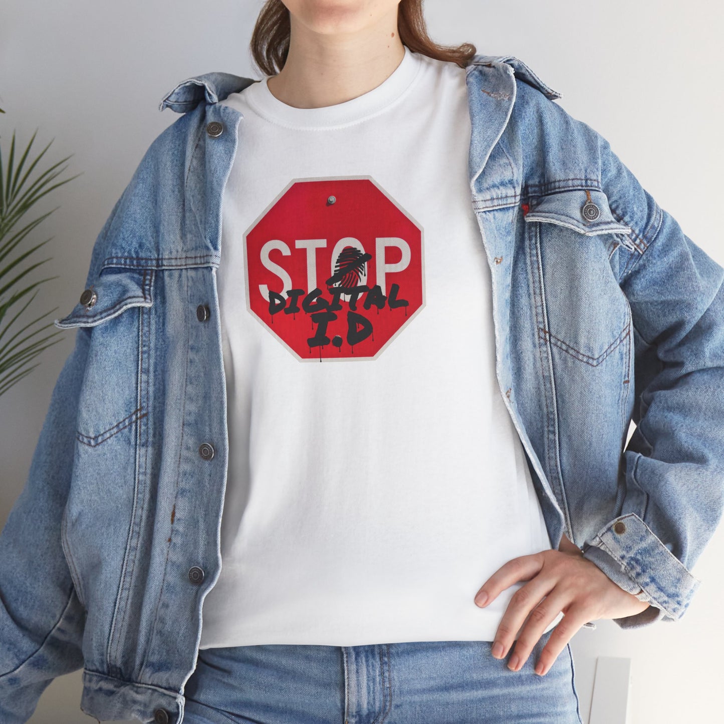 STOP digital i.d Unisex Heavy Cotton Tee