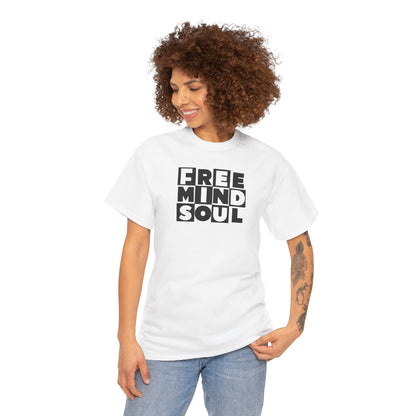 FREE MIND SOUL Unisex Heavy Cotton Tee