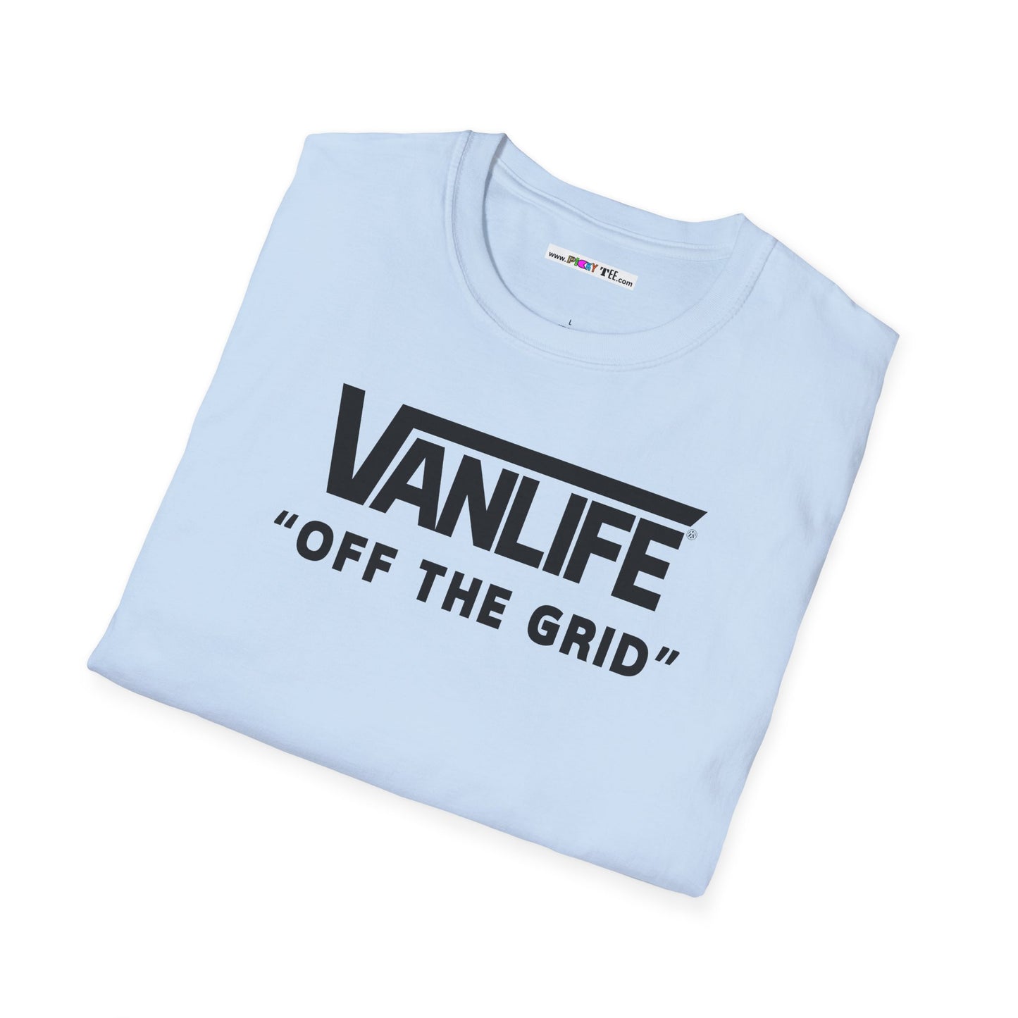 VANLIFE "OFF THE GRID". Unisex Softstyle 100% Cotton T-Shirt