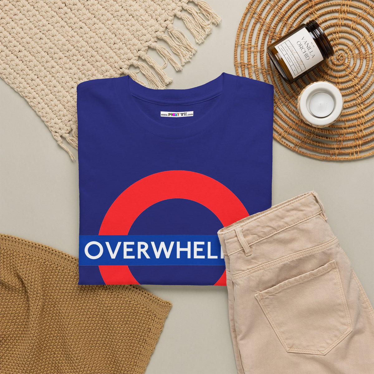 OVERWHELMED Unisex Heavy Cotton Tee