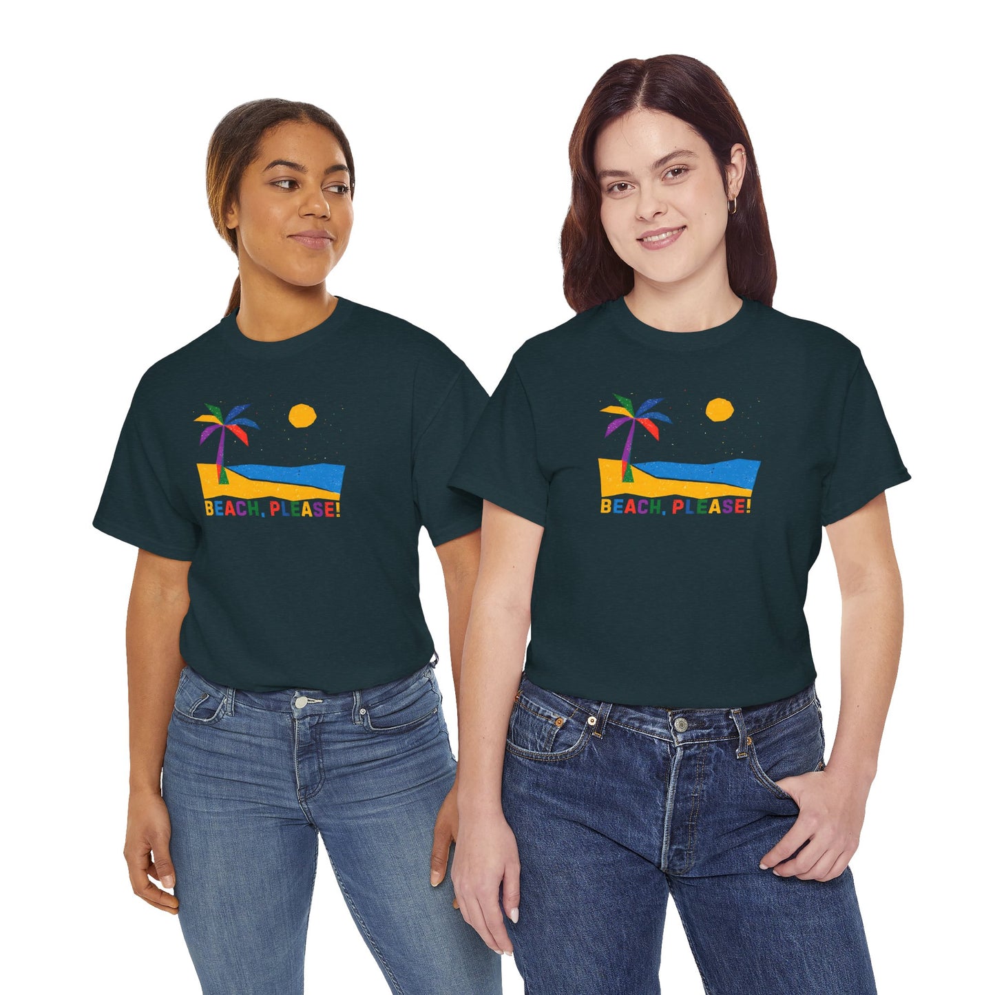 BEACH, PLEASE! Unisex Heavy Cotton Tee