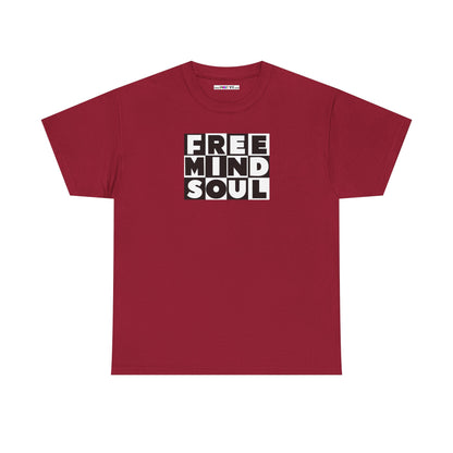 FREE MIND SOUL Unisex Heavy Cotton Tee