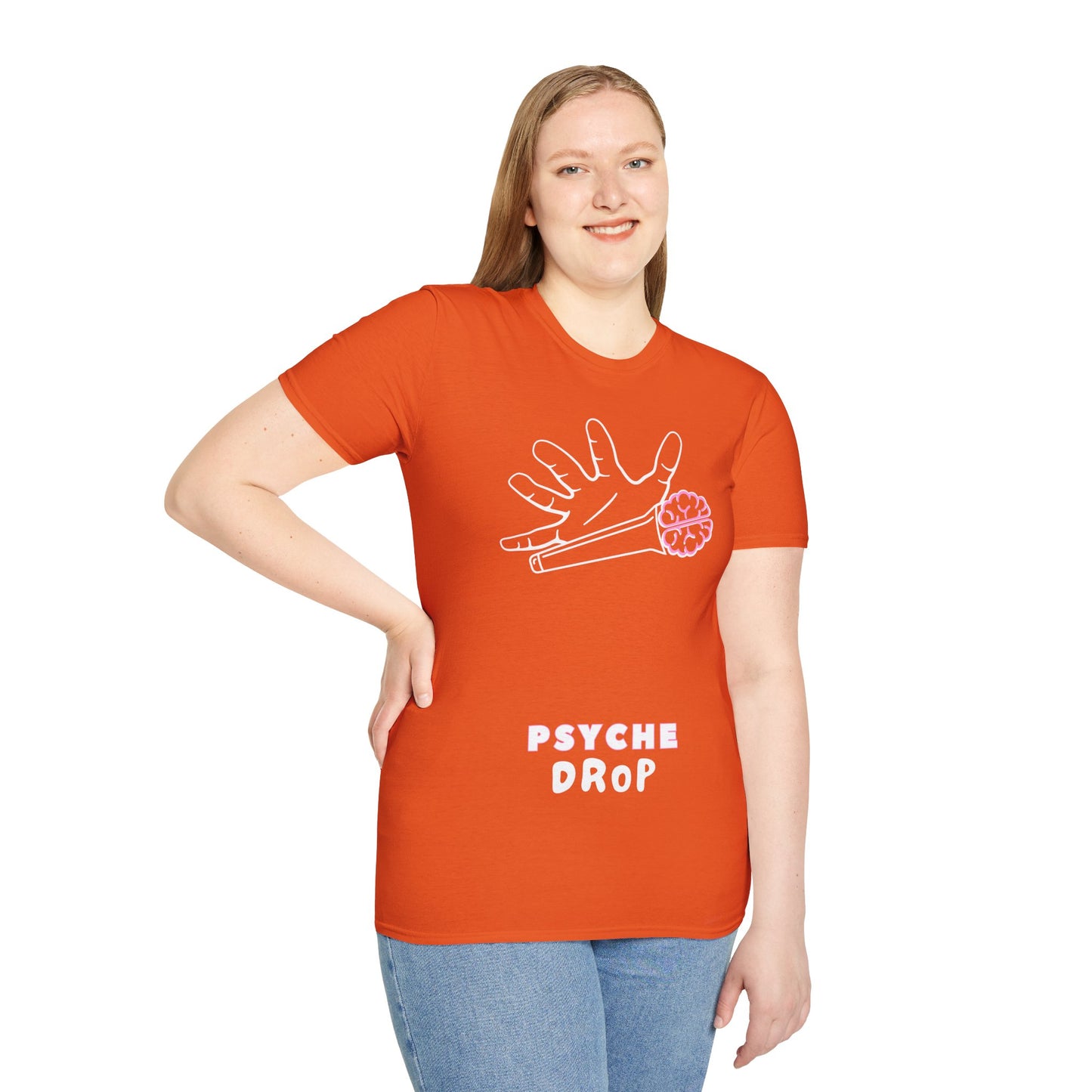 PSYCHE drop Unisex Softstyle 100% Cotton T-Shirt