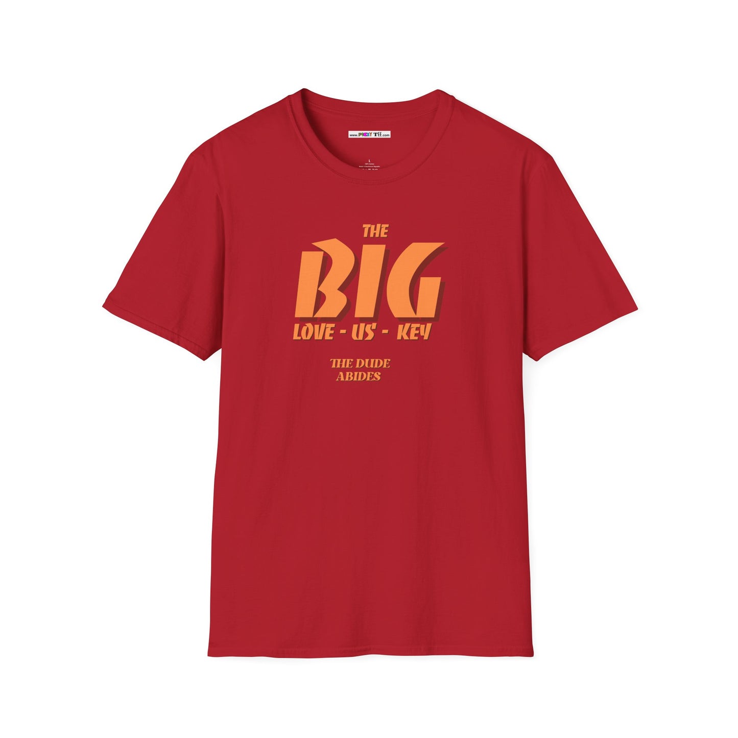 THE BIG LOVE-US-KEY Unisex Softstyle 100% Cotton T-Shirt