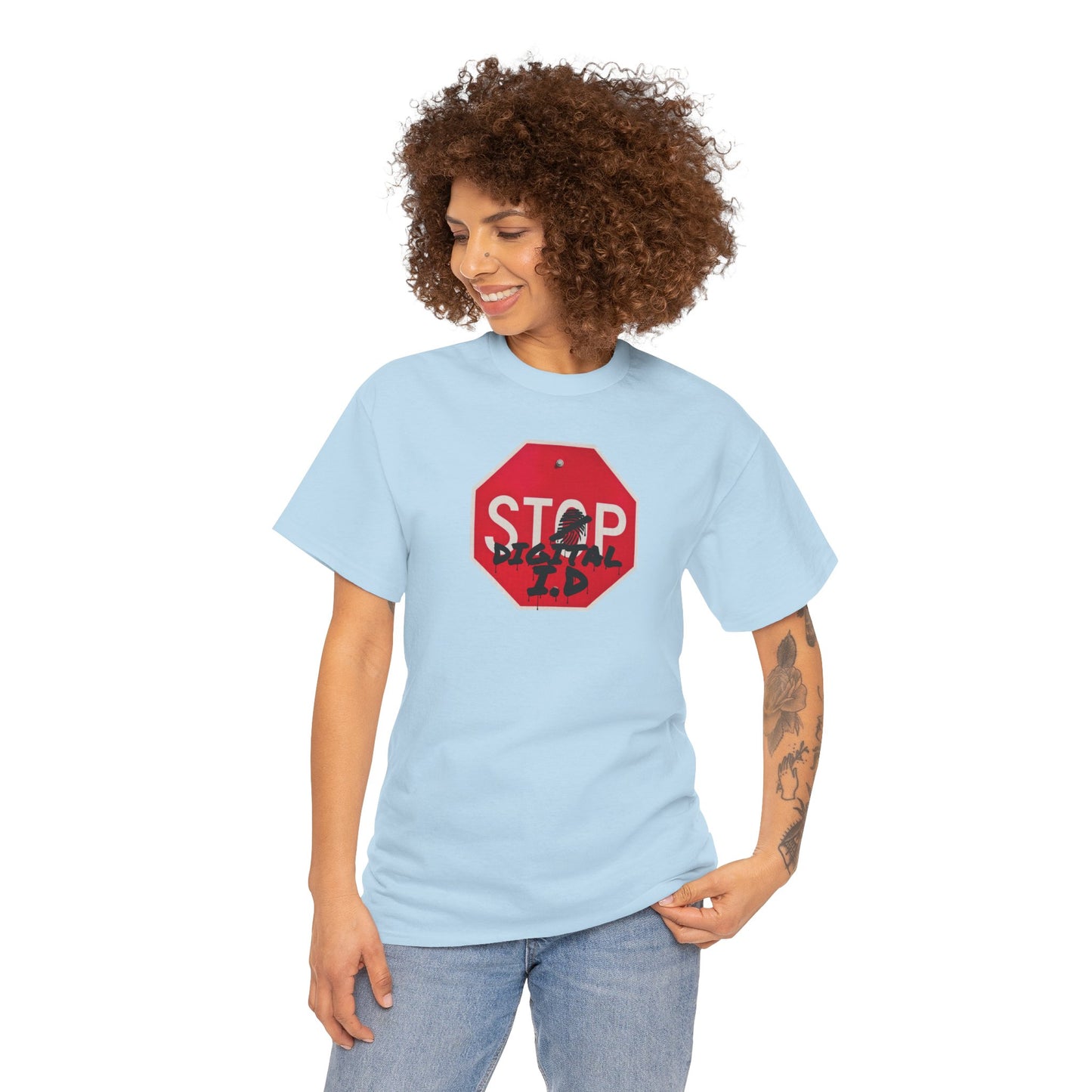 STOP digital i.d Unisex Heavy Cotton Tee