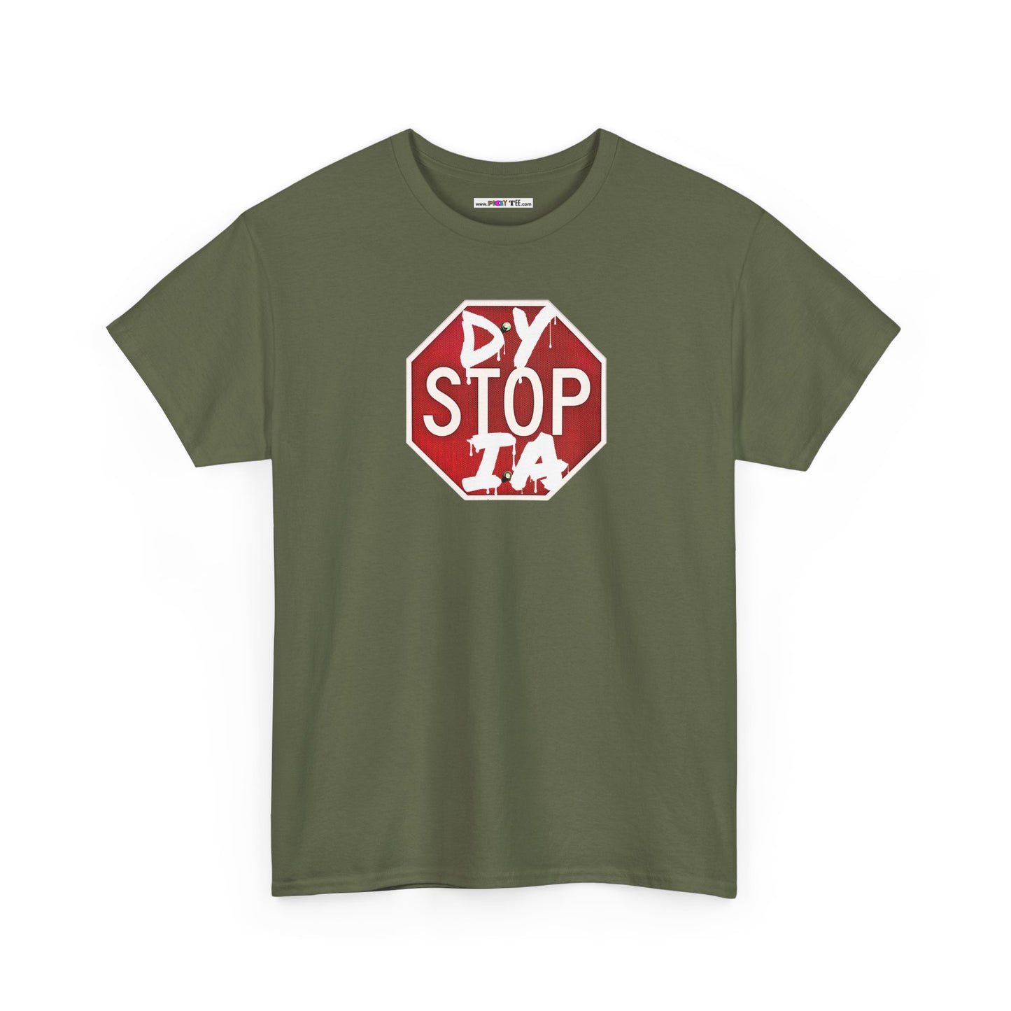 STOP DYSTOPIA Unisex Heavy Cotton Tee
