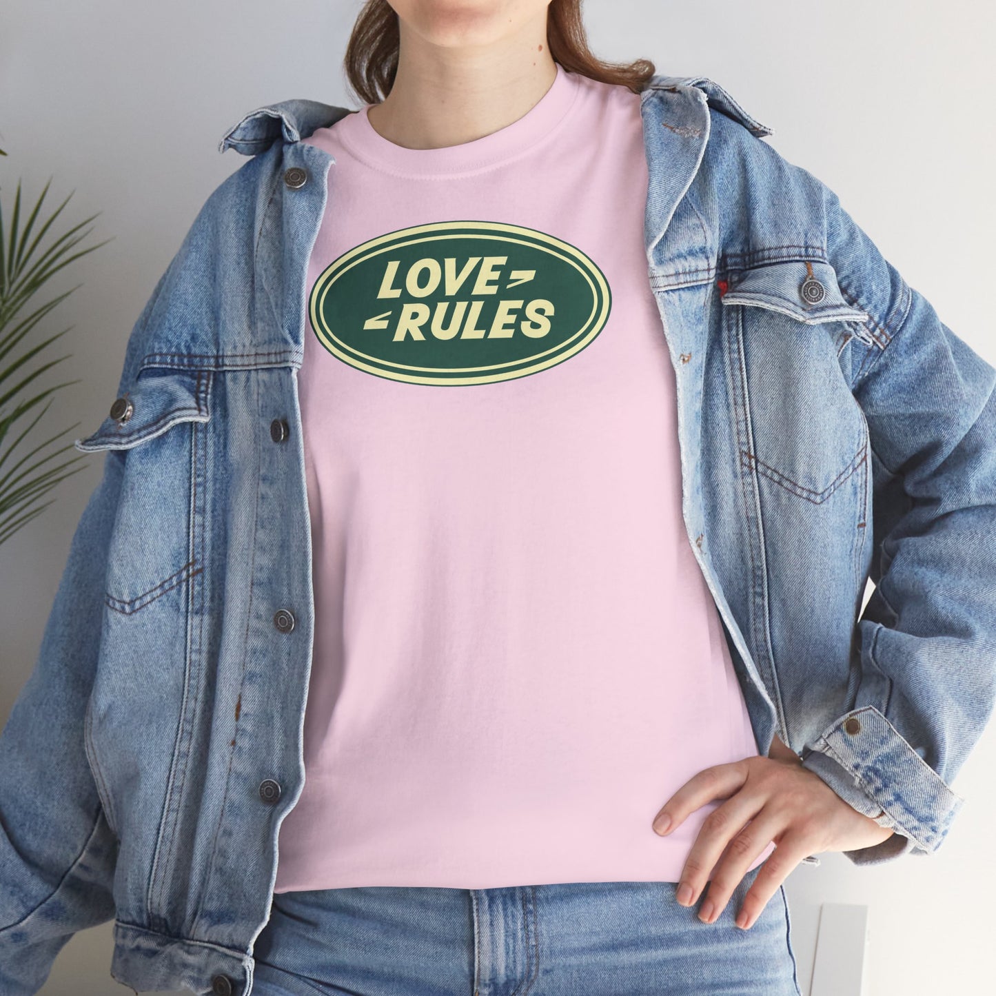 LOVE RULES Unisex Heavy Cotton Tee