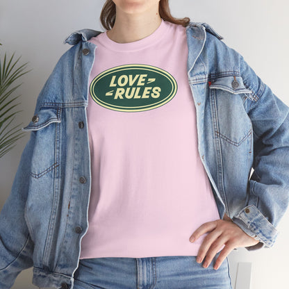 LOVE RULES Unisex Heavy Cotton Tee