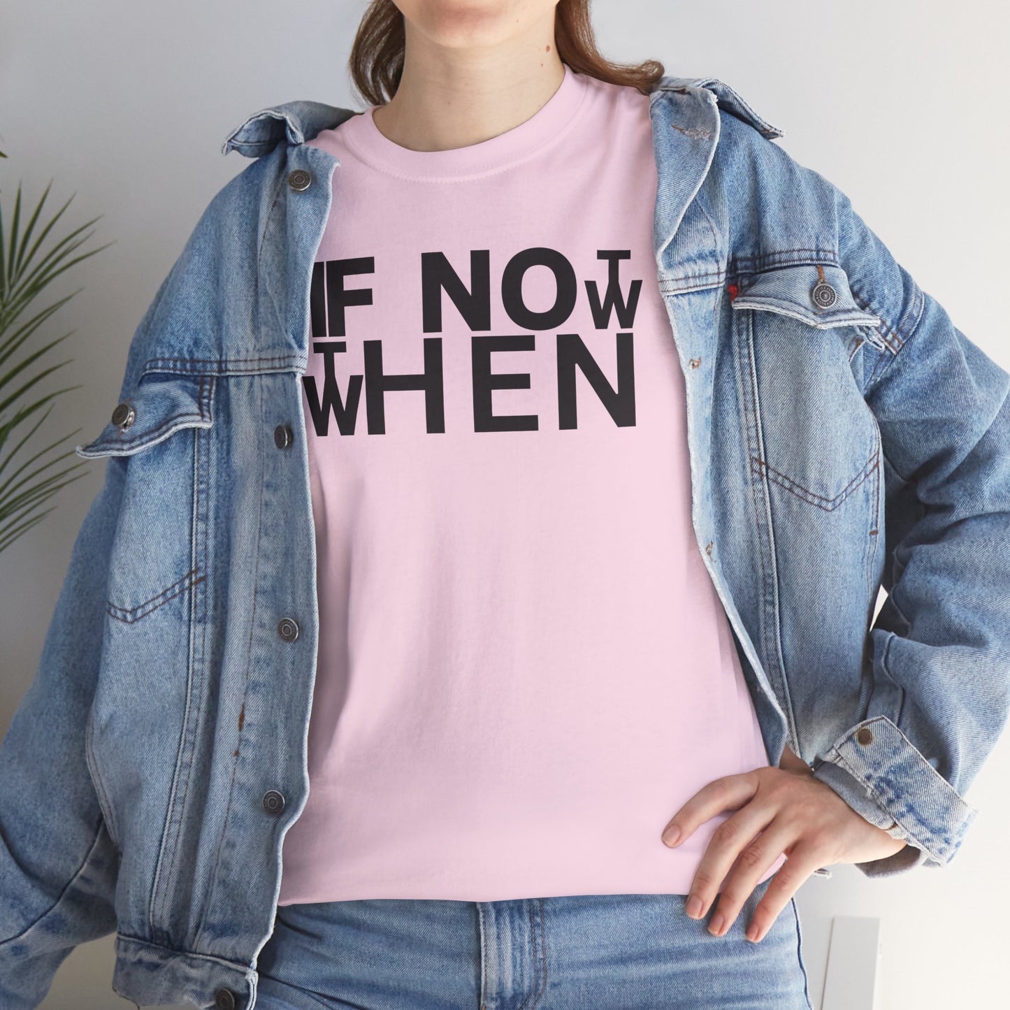 IF NOT NOW THEN WHEN Unisex Heavy Cotton Tee