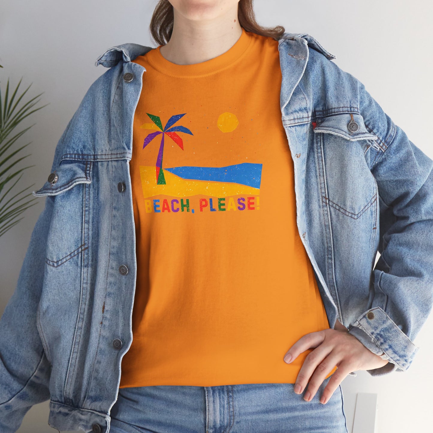 BEACH, PLEASE! Unisex Heavy Cotton Tee