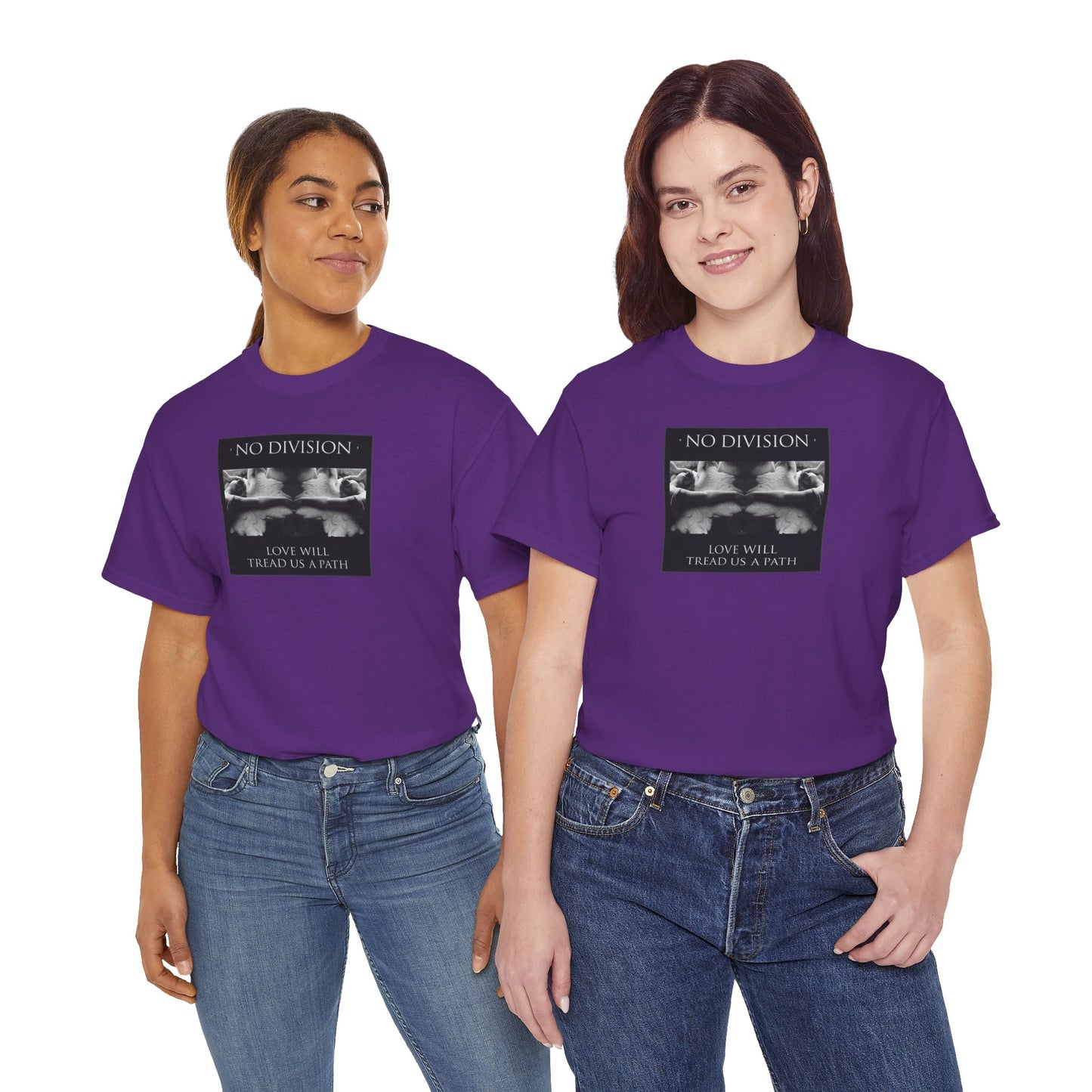 'NO DIVISION' LOVE WILL TREAD US A PATH Unisex Heavy Cotton Tee