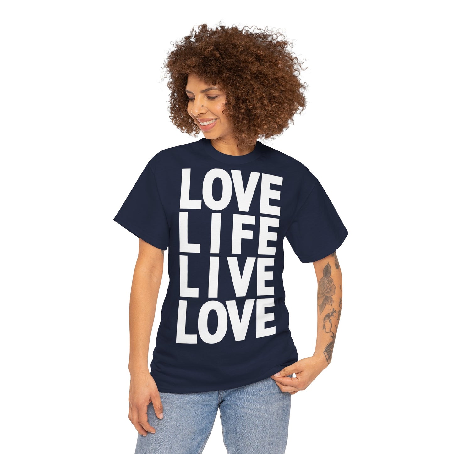 LOVE LIFE LIVE LOVE Unisex Heavy Cotton Tee