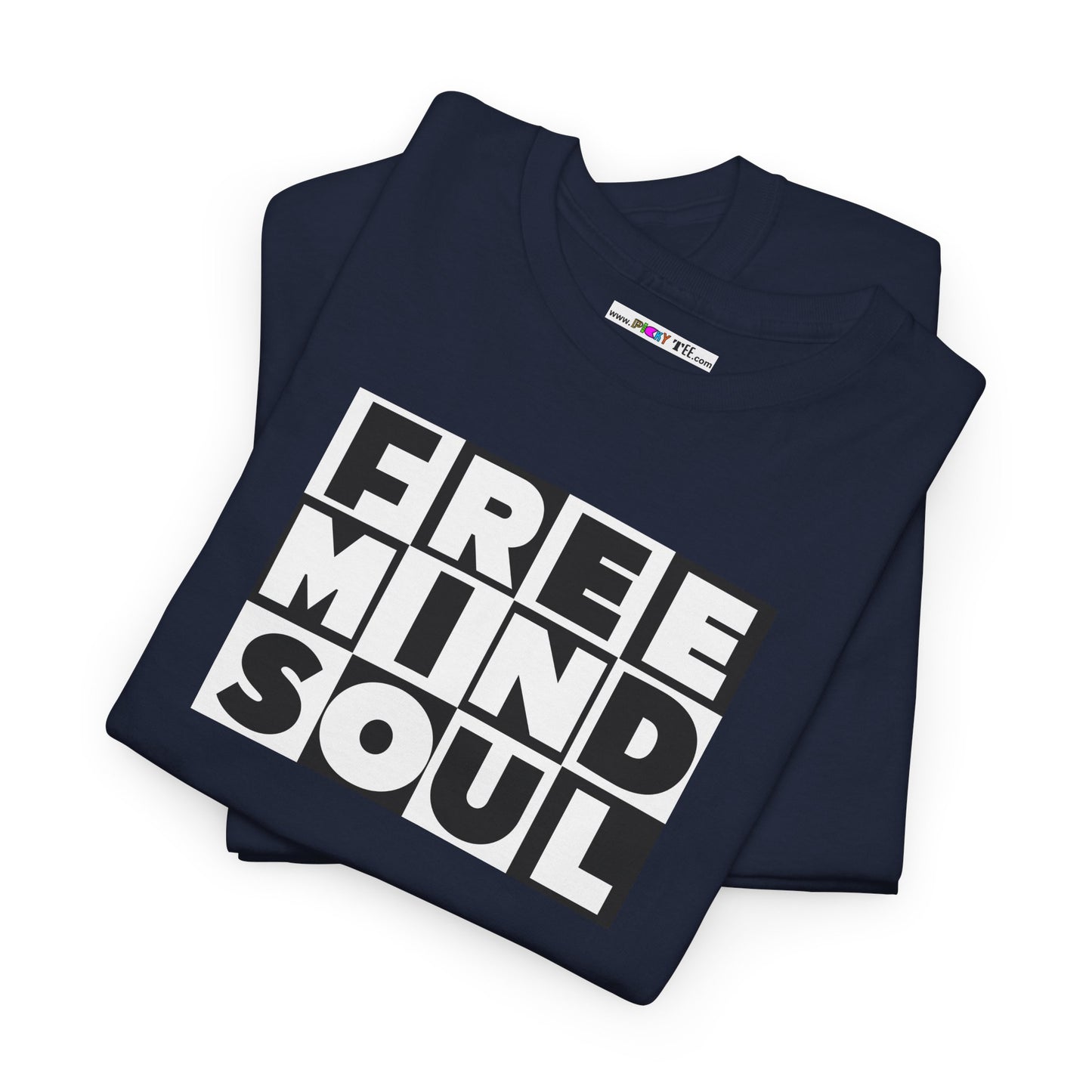 FREE MIND SOUL Unisex Heavy Cotton Tee