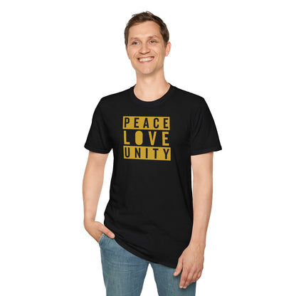 PEACE-LOVE-UNITY Unisex Softstyle 100% Cotton T-Shirt