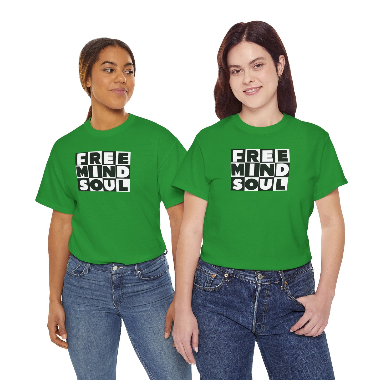 FREE MIND SOUL Unisex Heavy Cotton Tee