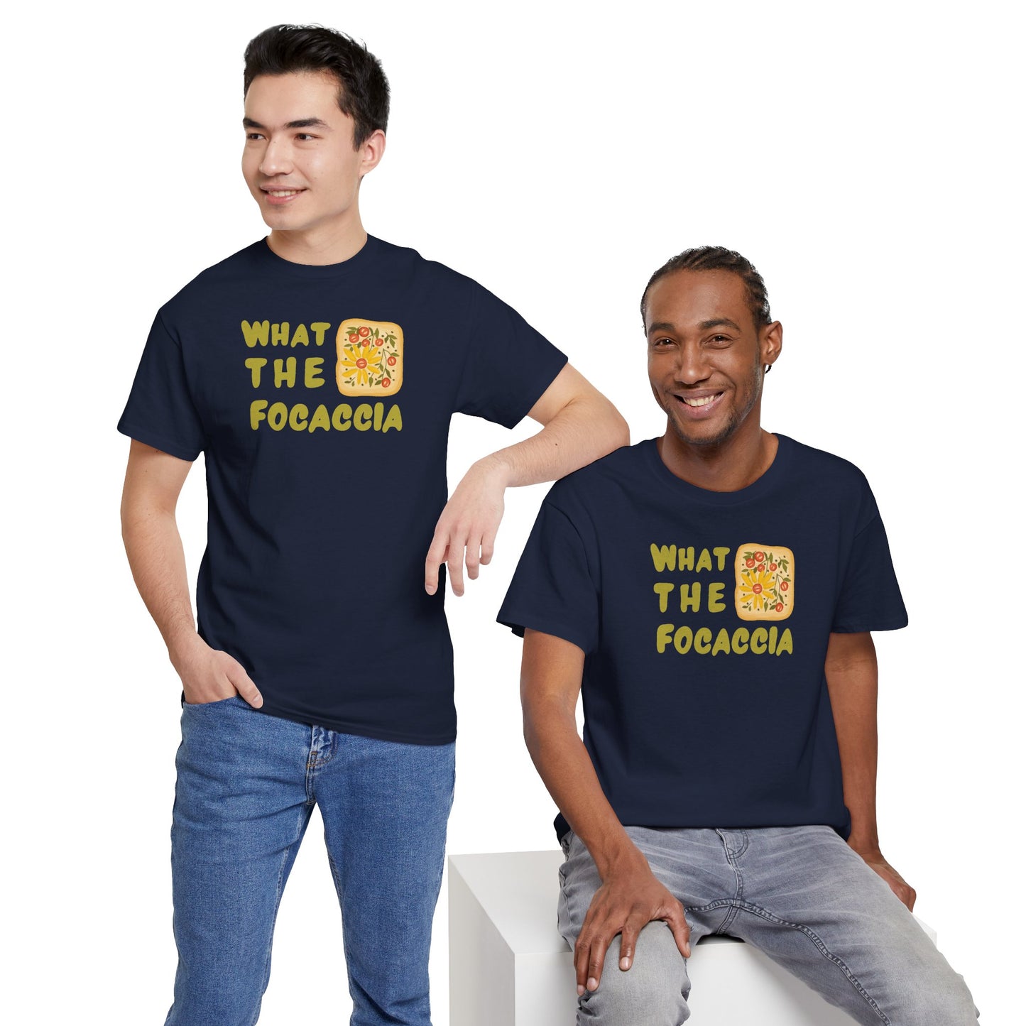 WHAT THE FOCACCIA Unisex Heavy Cotton Tee