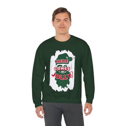 HERE COMES JOLLY! Unisex Heavy Blend™ Crewneck Sweatshirt