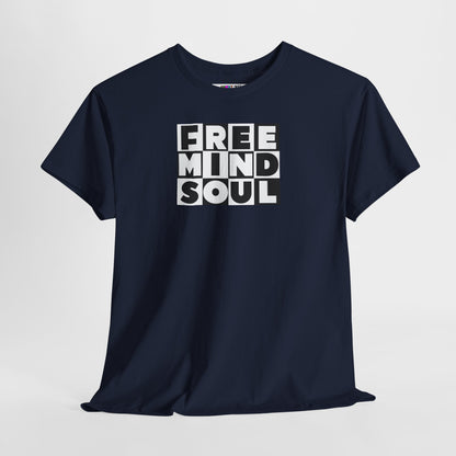 FREE MIND SOUL Unisex Heavy Cotton Tee