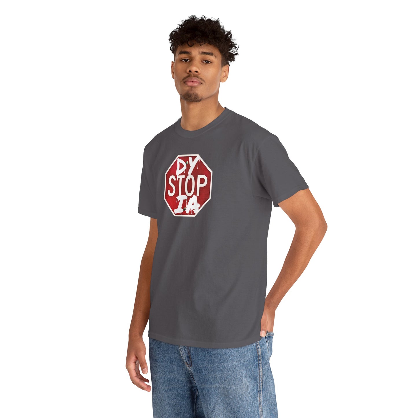 STOP DYSTOPIA Unisex Heavy Cotton Tee