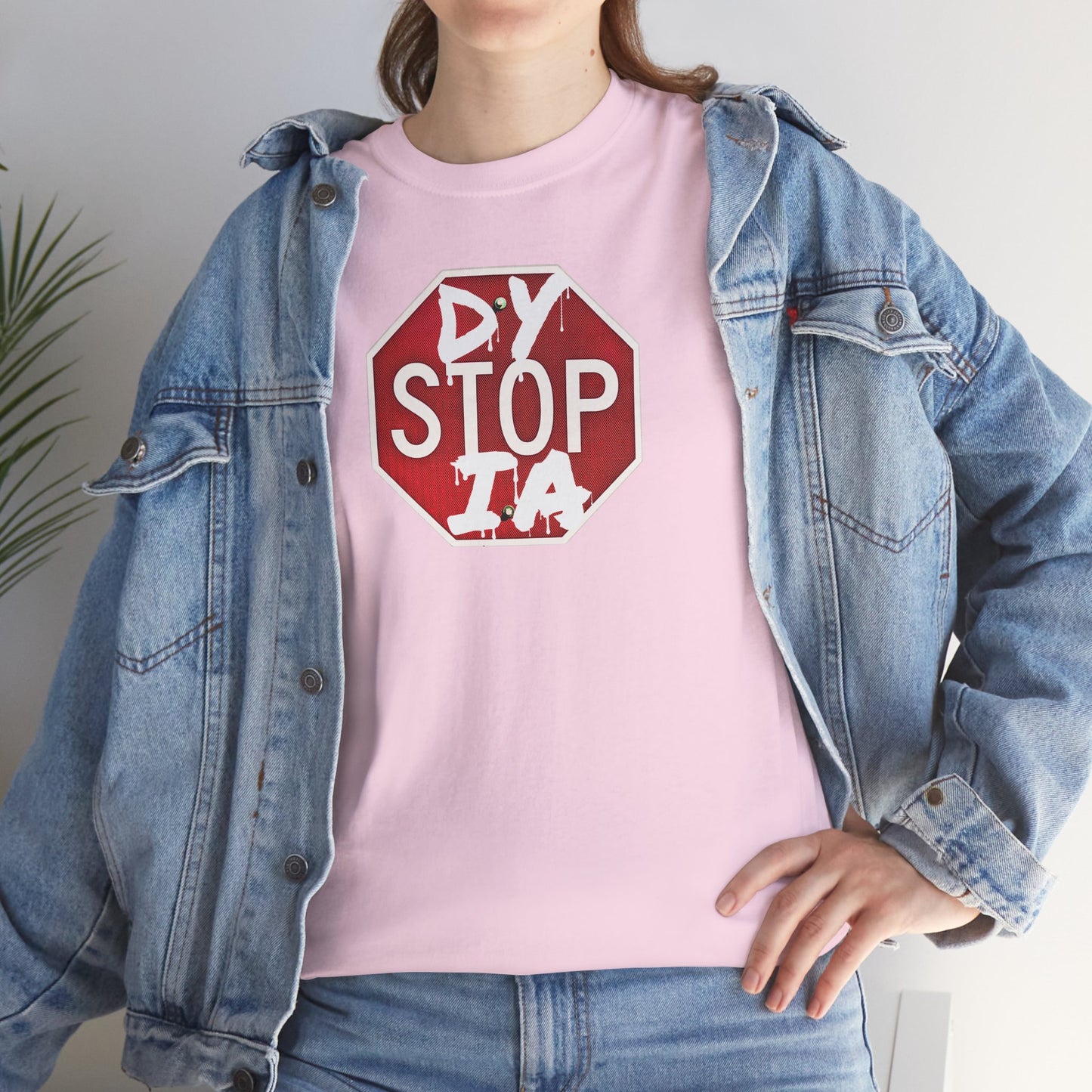 STOP DYSTOPIA Unisex Heavy Cotton Tee