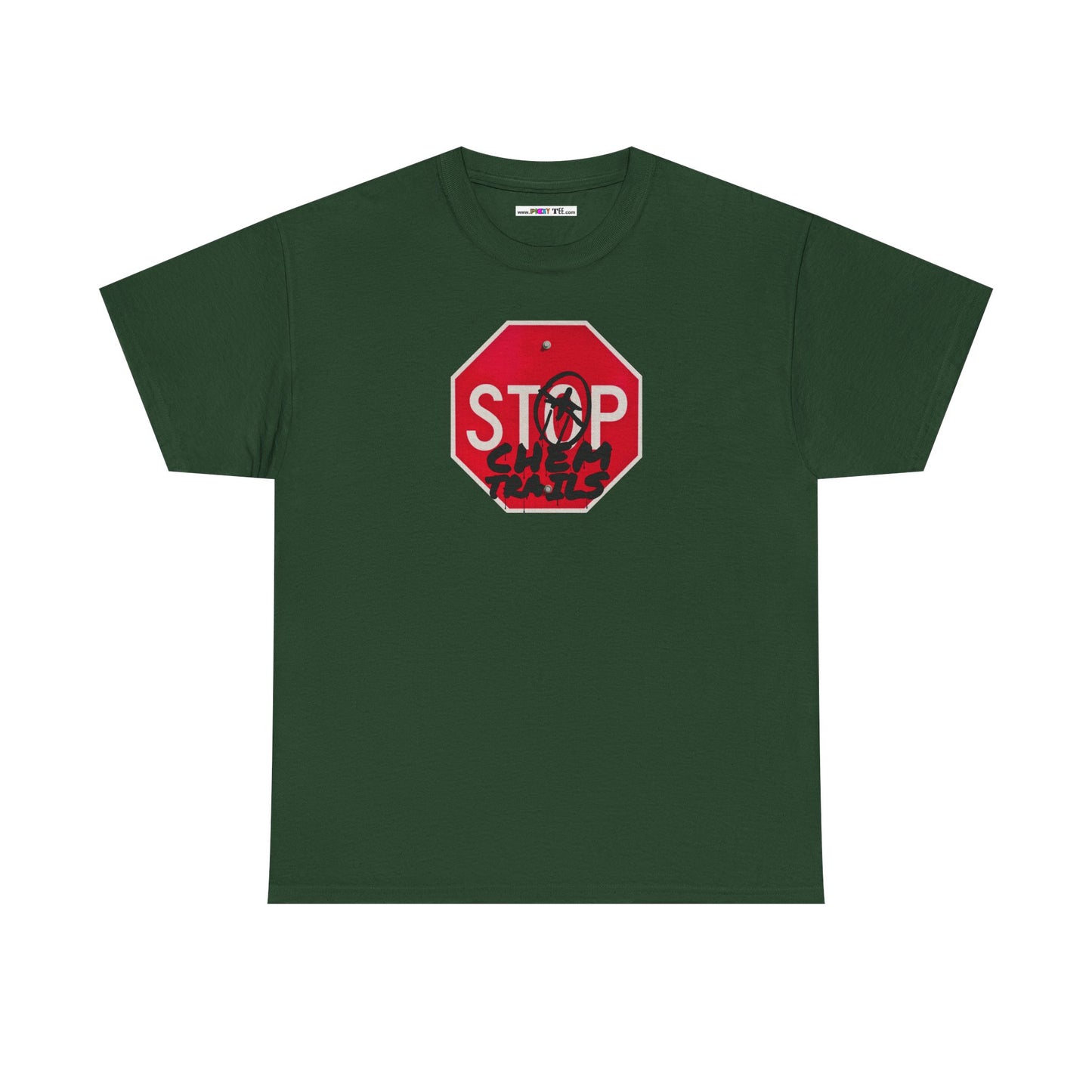 STOP chem trails Unisex Heavy Cotton Tee