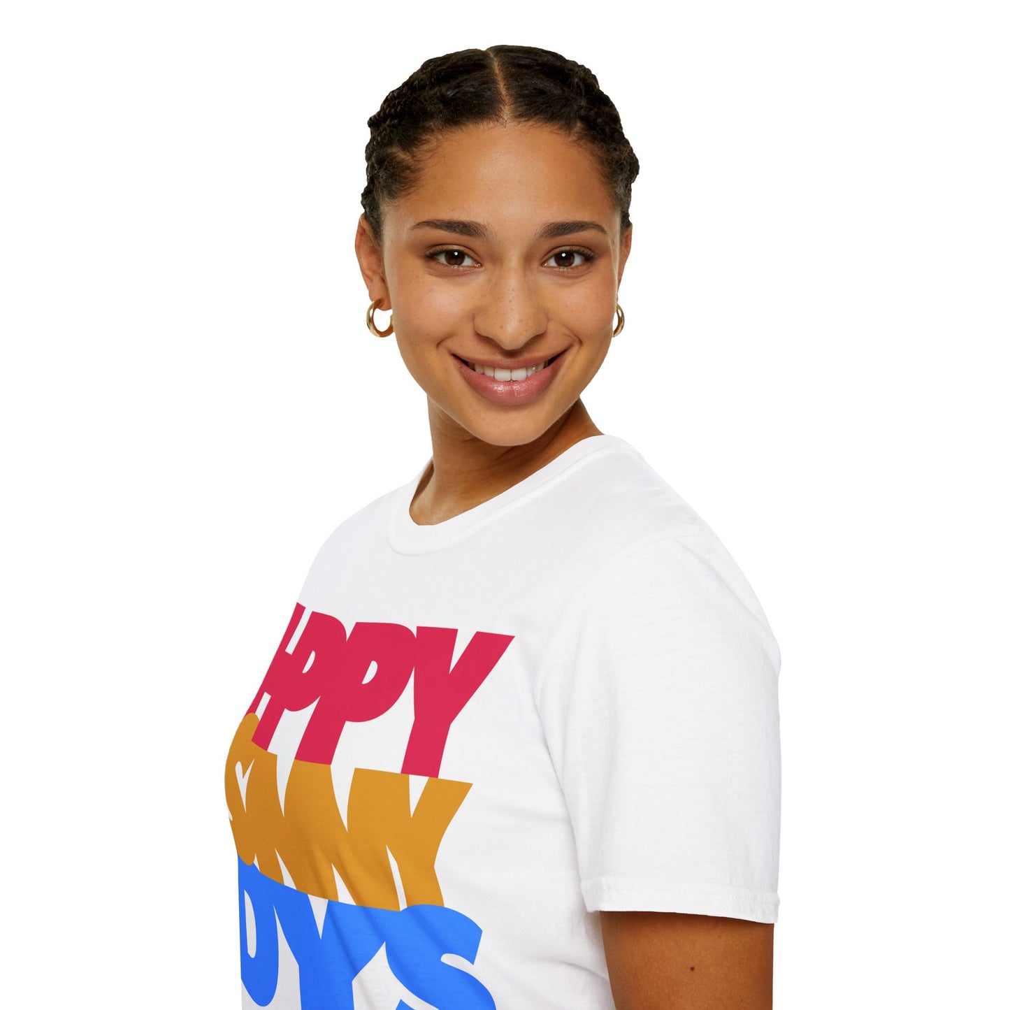 HPPY SNNY DYS Unisex Softstyle 100% Cotton T-Shirt