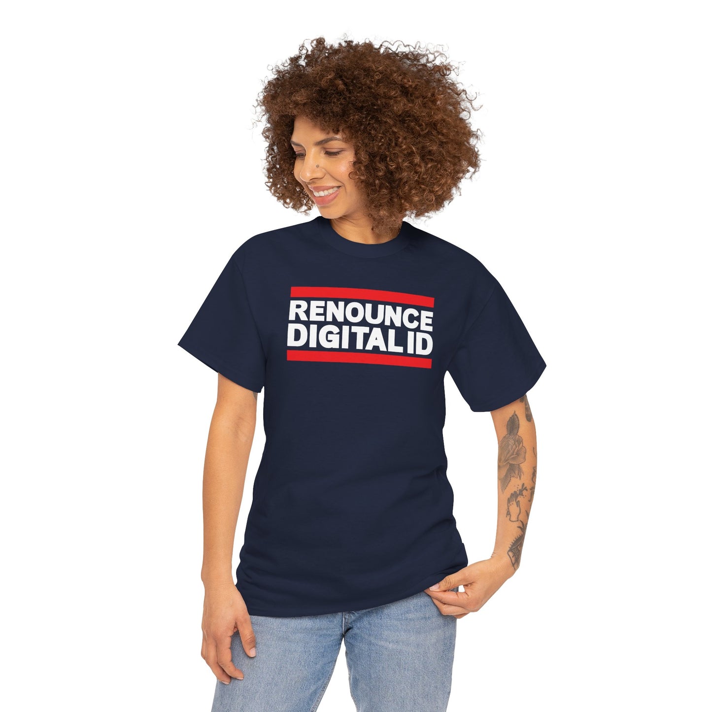 RENOUNCE DIGITAL ID Unisex Heavy Cotton Tee