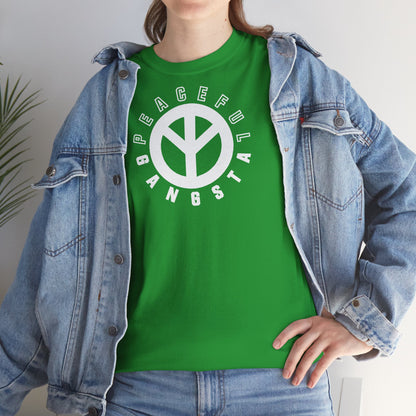 PEACEFUL GANGSTA Unisex Heavy Cotton Tee
