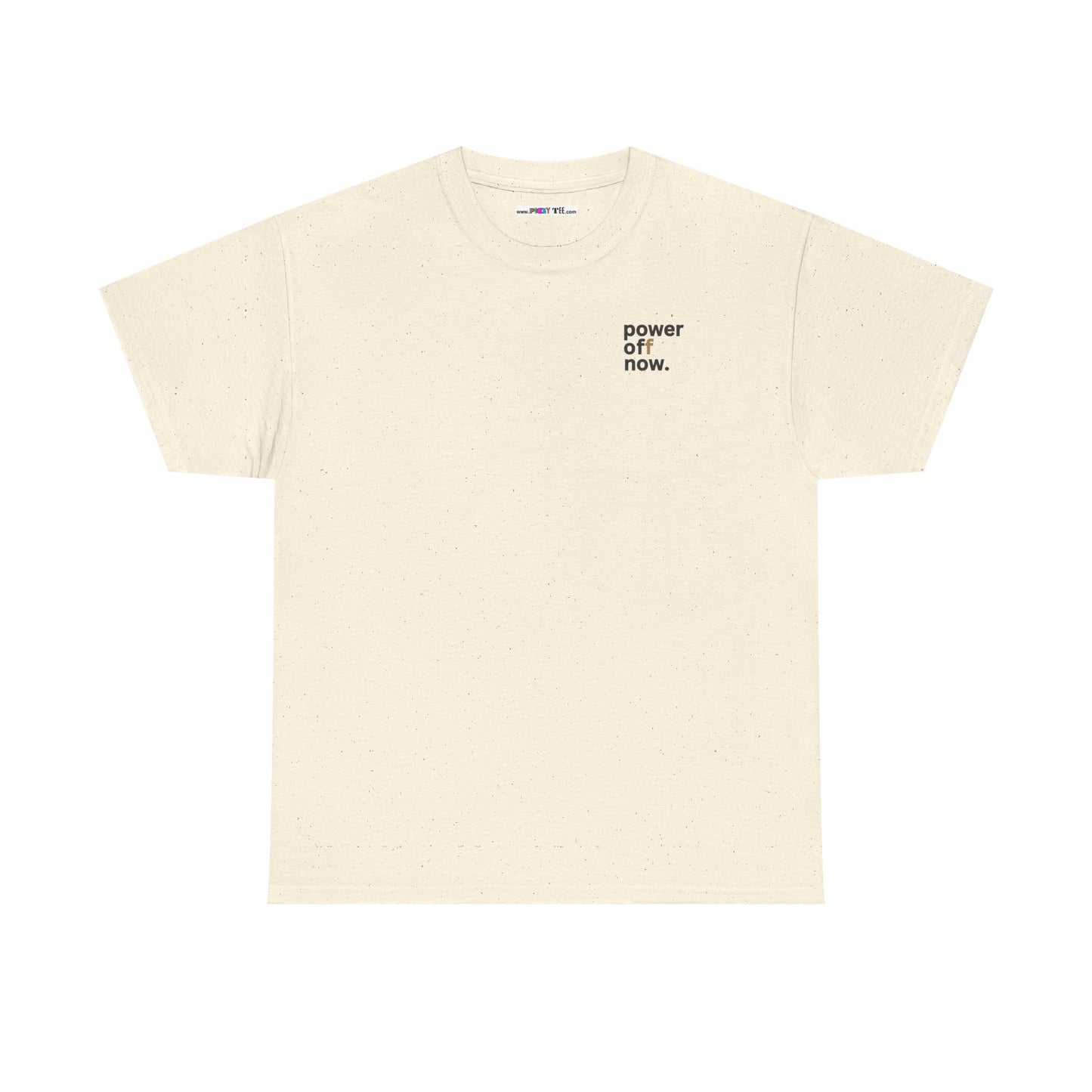 power off now Unisex Heavy Cotton Tee