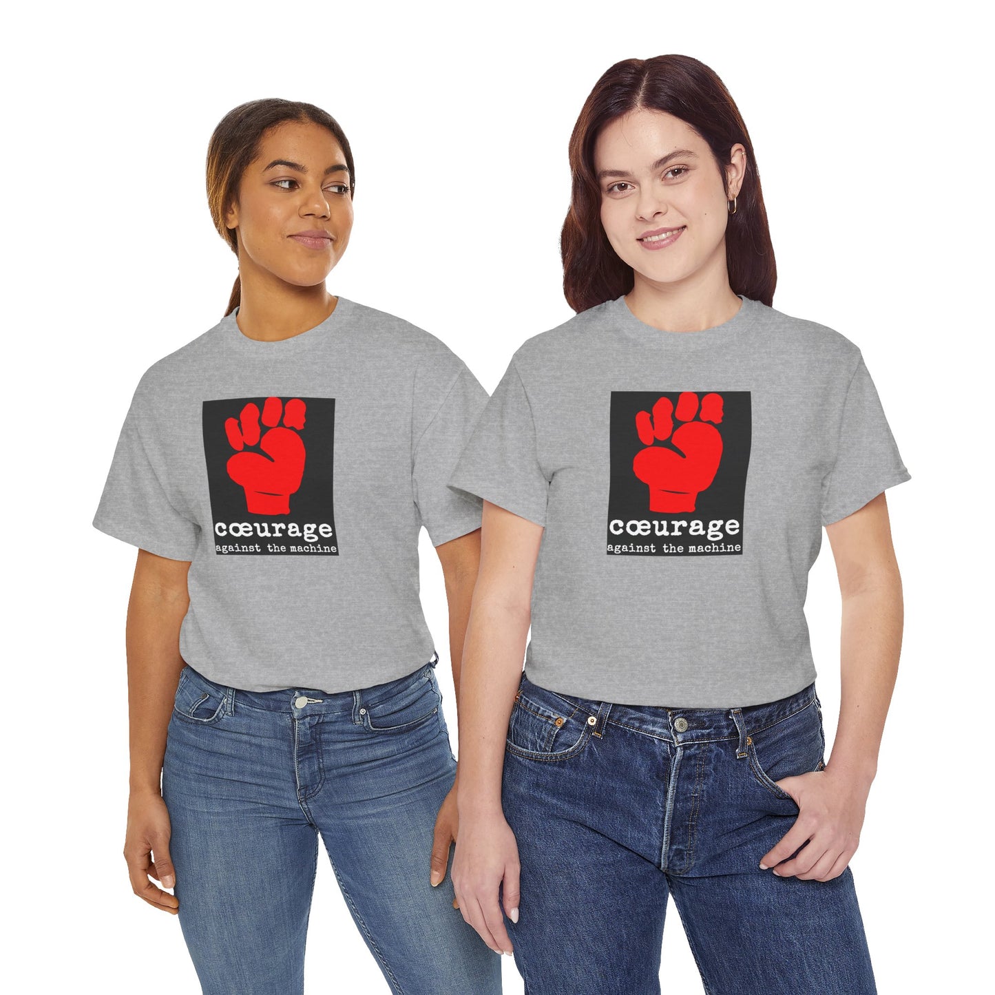 cœurage against the machine Unisex Heavy Cotton Tee