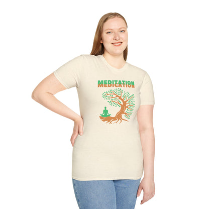 MEDITATION MEDICATION Unisex Softstyle 100% Cotton T-Shirt