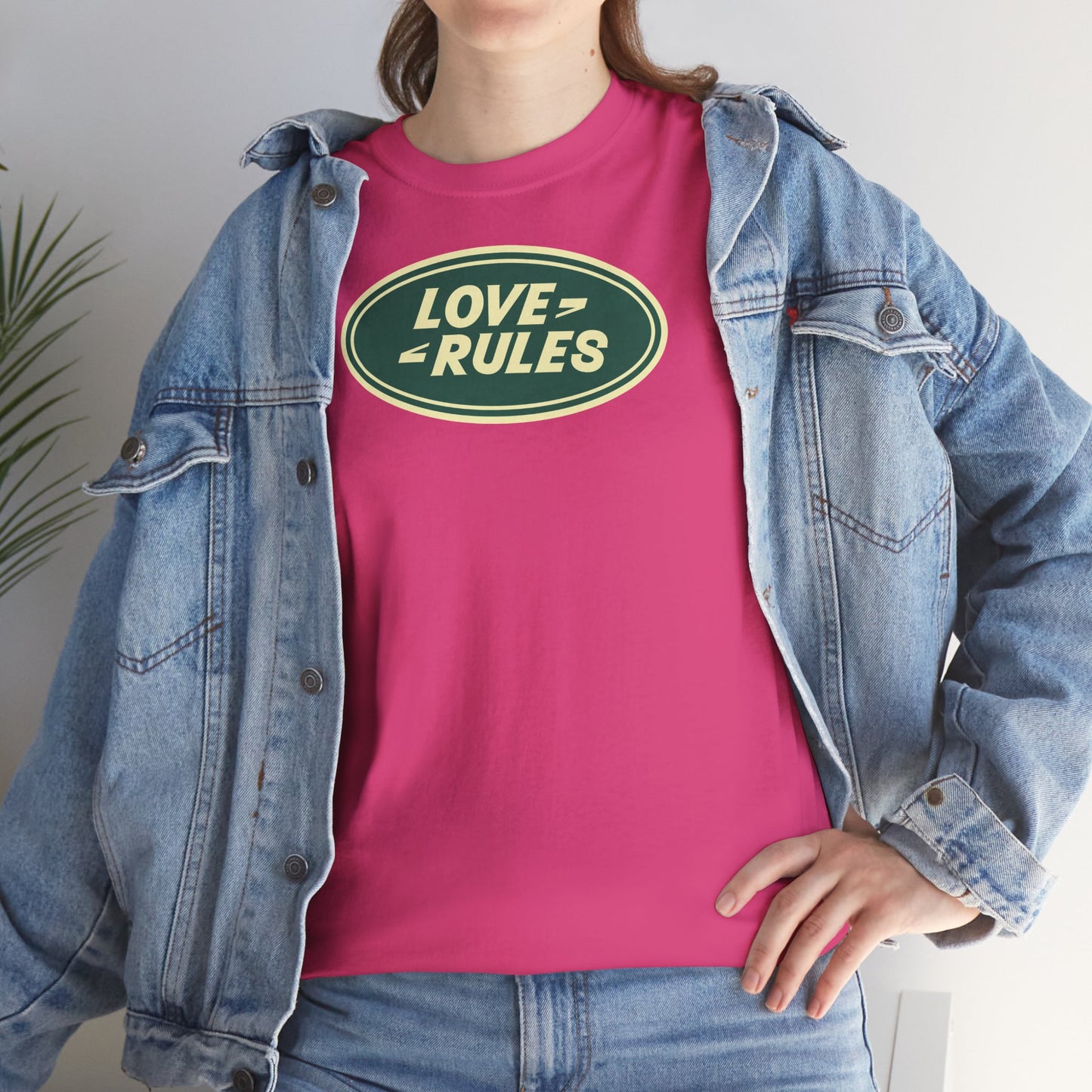LOVE RULES Unisex Heavy Cotton Tee