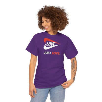 LOVE JUST LOVE. Unisex Heavy Cotton Tee