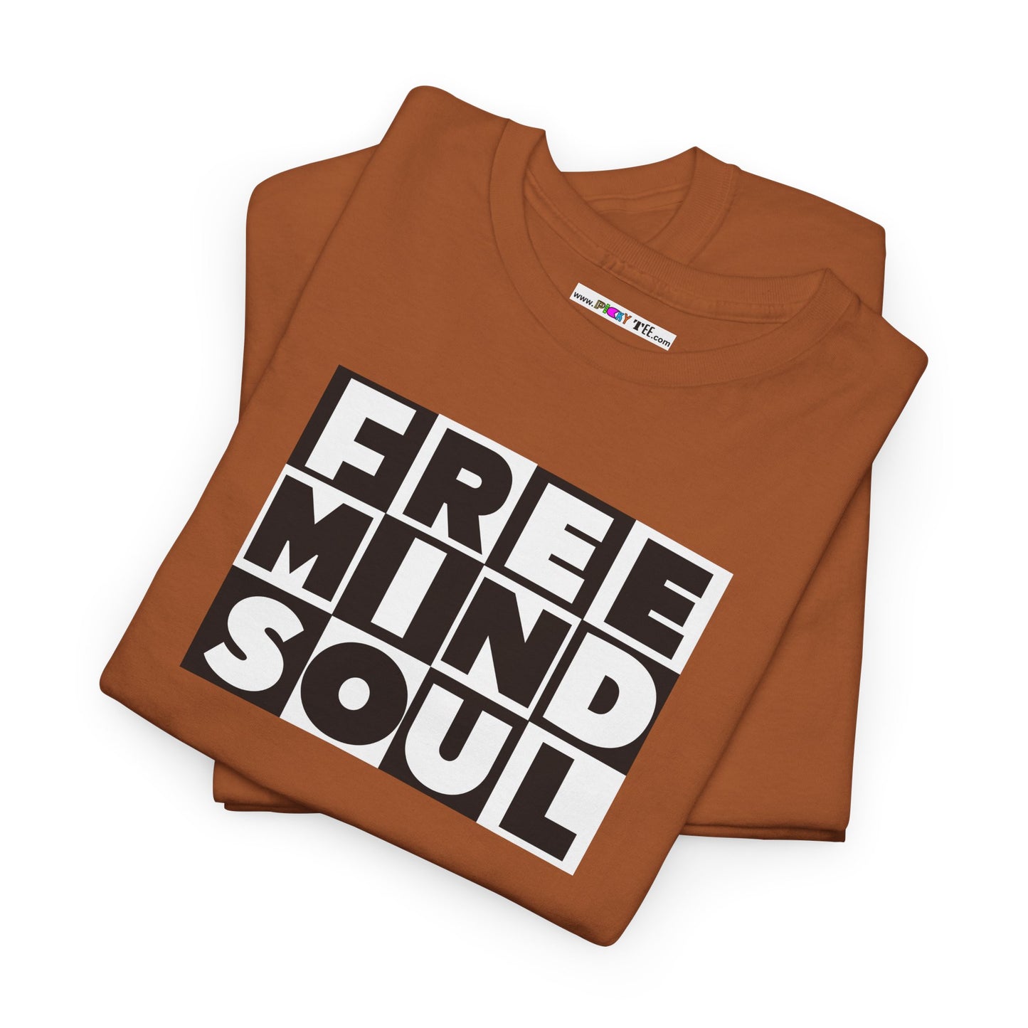 FREE MIND SOUL Unisex Heavy Cotton Tee