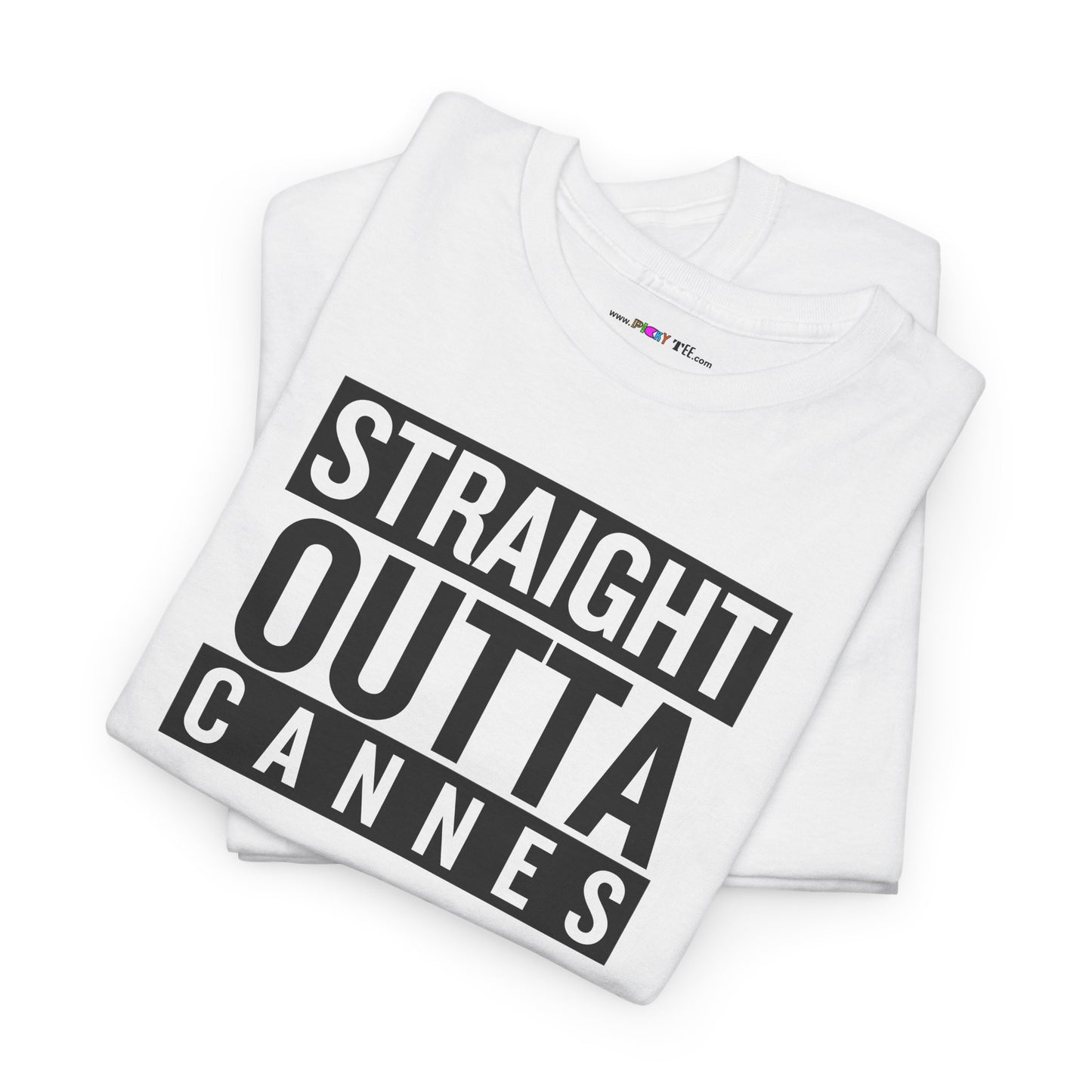 STRAIGHT OUTTA CANNES Unisex Heavy Cotton Tee
