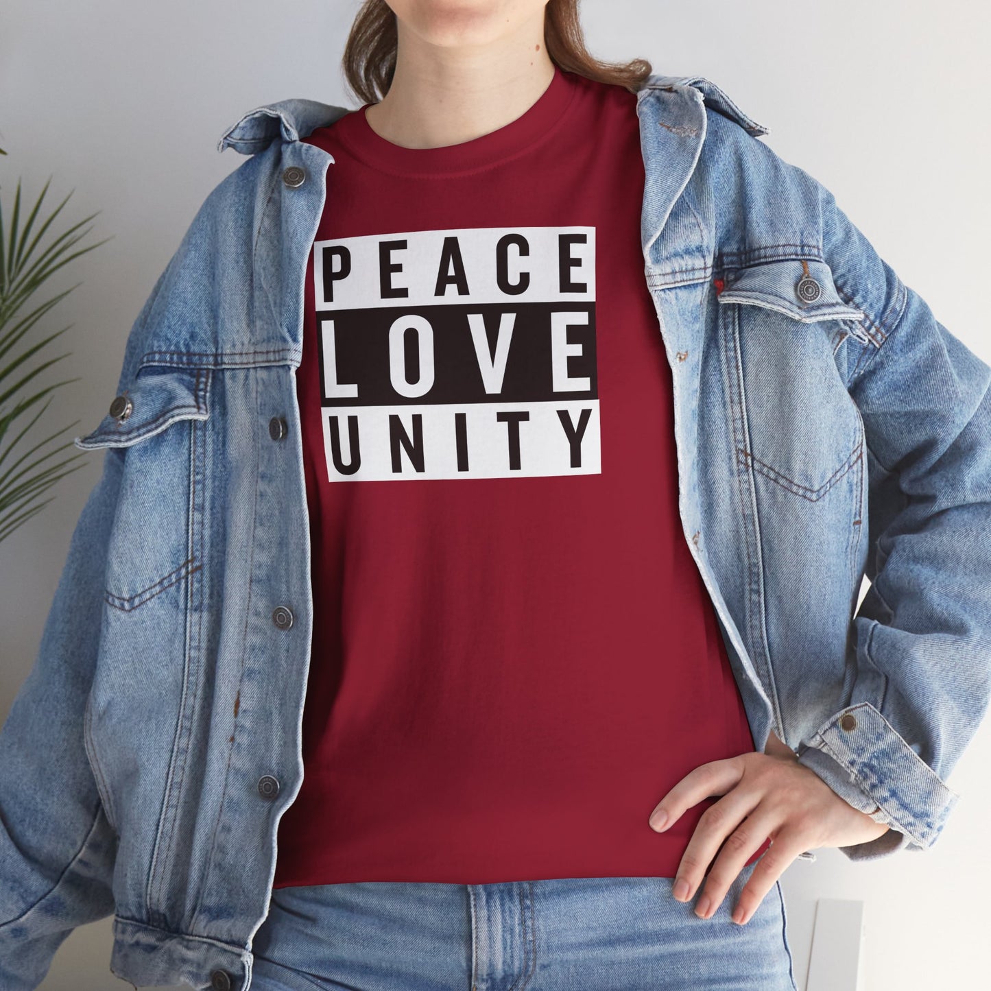 PEACELOVEUNITY Unisex Heavy Cotton Tee