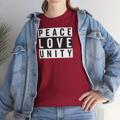 PEACELOVEUNITY Unisex Heavy Cotton Tee