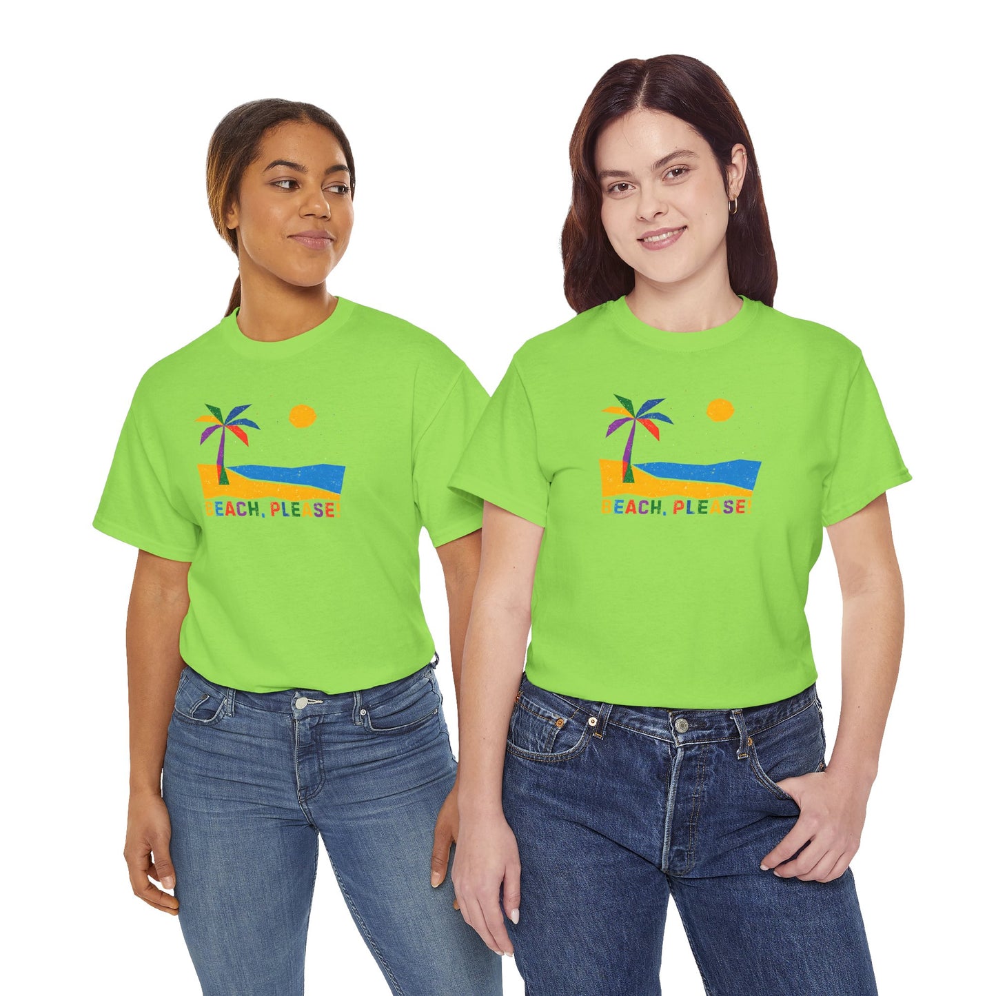 BEACH, PLEASE! Unisex Heavy Cotton Tee
