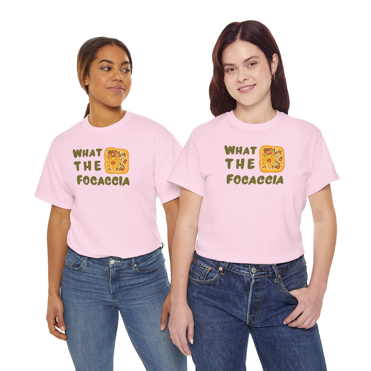 WHAT THE FOCACCIA Unisex Heavy Cotton Tee