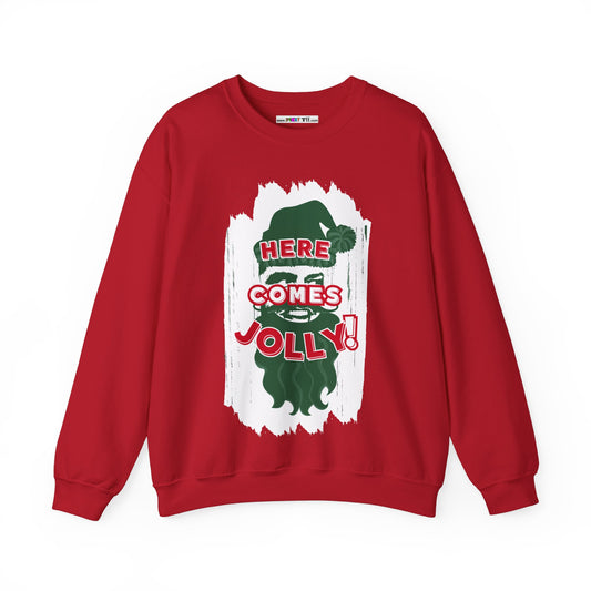 HERE COMES JOLLY! Unisex Heavy Blend™ Crewneck Sweatshirt