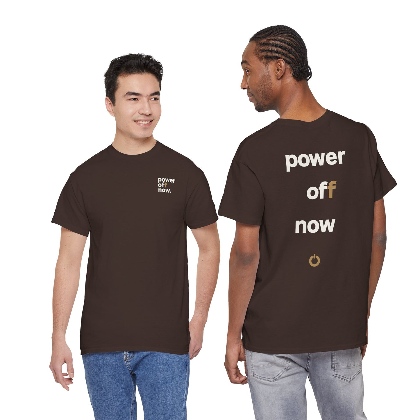 power off now Unisex Heavy Cotton Tee