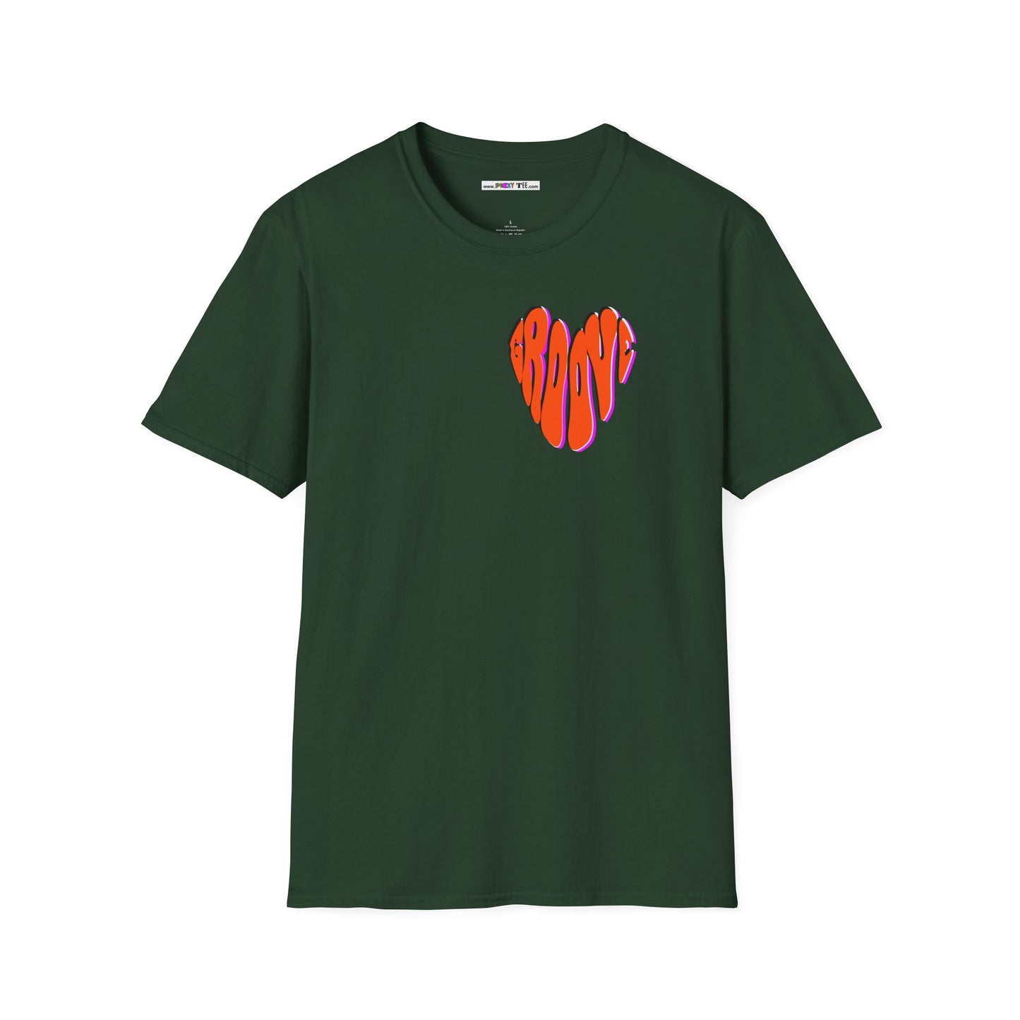 GROOVE is in THE HEART Unisex Softstyle 100% Cotton T-Shirt