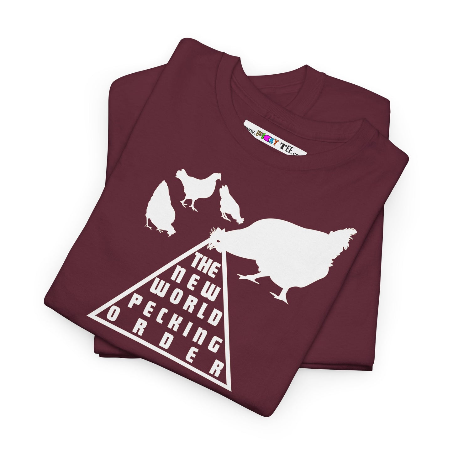 THE NEW WORLD PECKING ORDER Unisex Heavy Cotton Tee