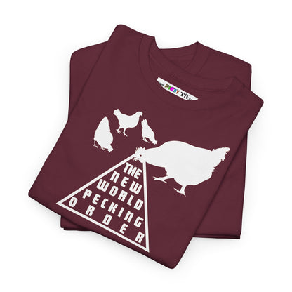 THE NEW WORLD PECKING ORDER Unisex Heavy Cotton Tee
