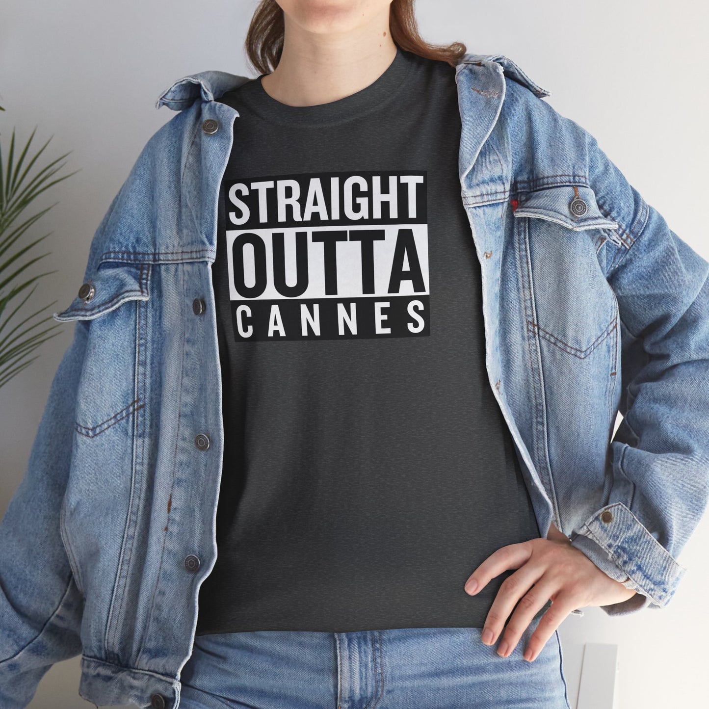 STRAIGHT OUTTA CANNES Unisex Heavy Cotton Tee