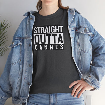 STRAIGHT OUTTA CANNES Unisex Heavy Cotton Tee