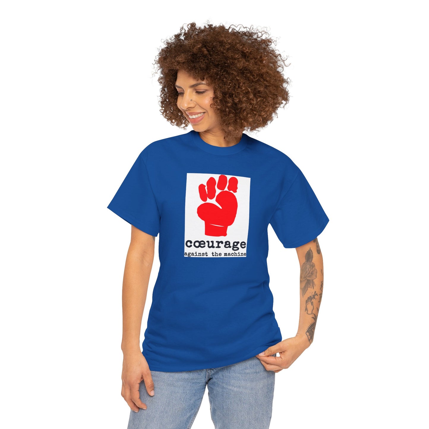 cœurage against the machine Unisex Heavy Cotton Tee