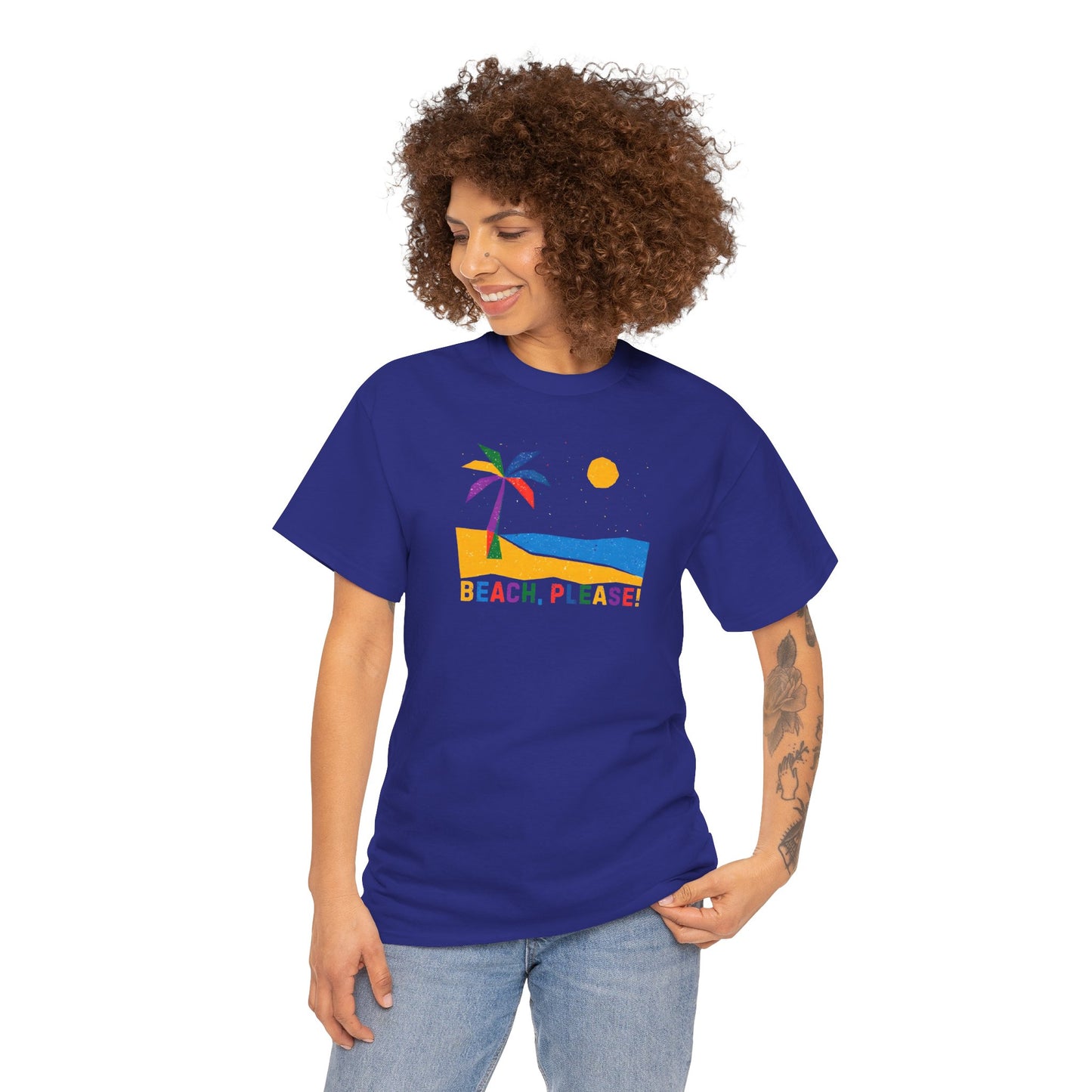 BEACH, PLEASE! Unisex Heavy Cotton Tee