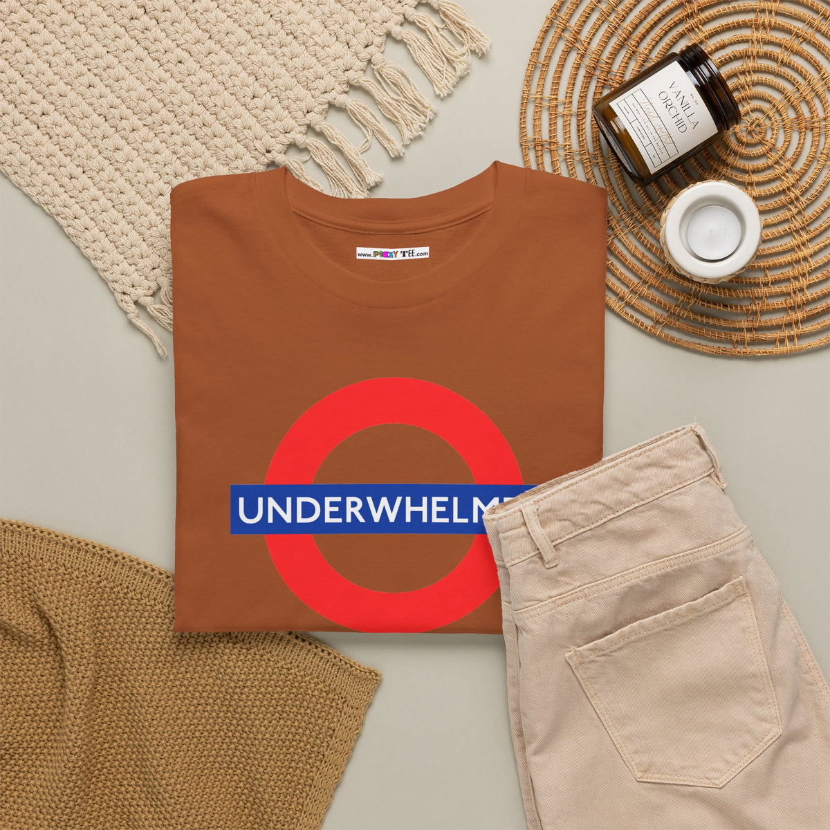 UNDERWHELMED Unisex Heavy Cotton Tee